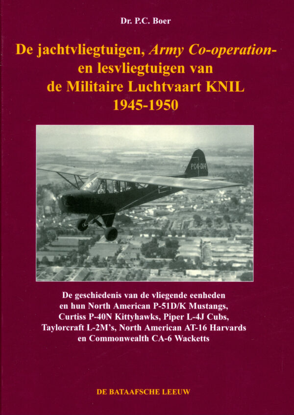 De jachtvliegtuigen, Army Co-operation- en lesvliegtuigen van de Militaire Luchtvaart KNIL
